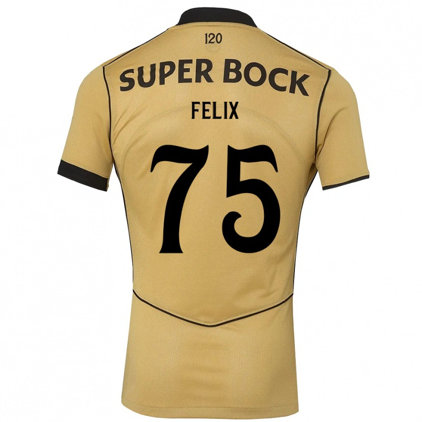 Danxen Dames Vando Félix #75 Goudgeelzwart Uitshirt Uittenue 2026/27 T-Shirt België
