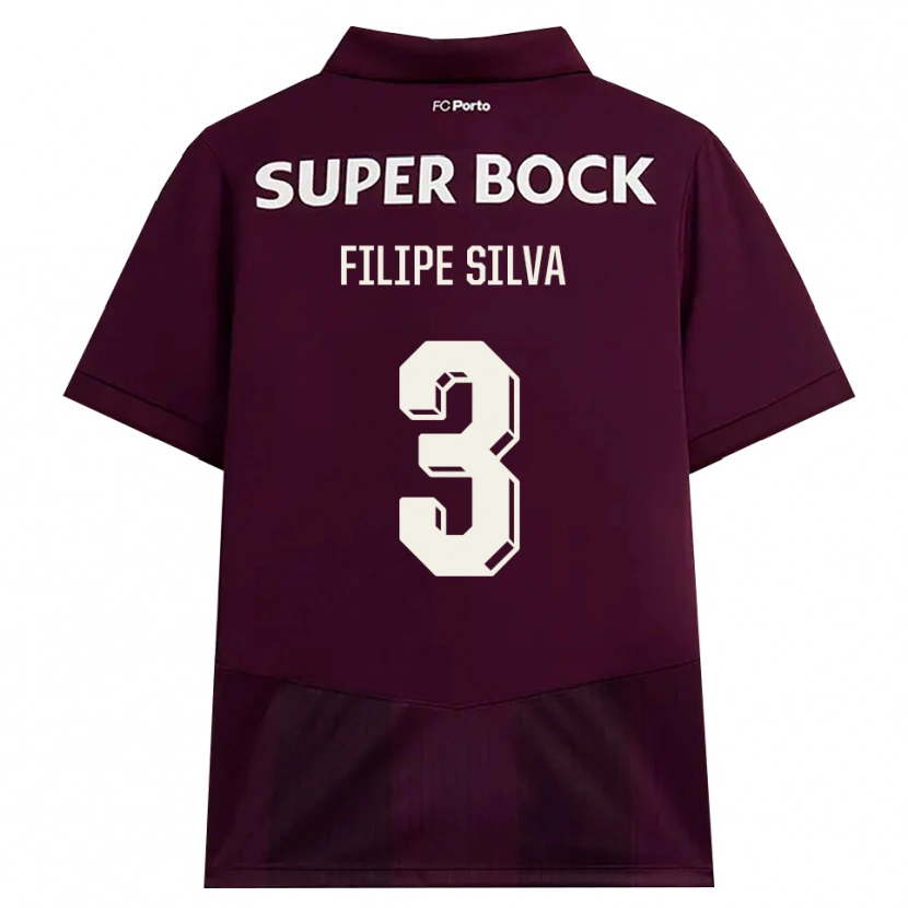 Danxen Dames Filipe Silva #3 Bordeauxrood Wit Uitshirt Uittenue 2026/27 T-Shirt België