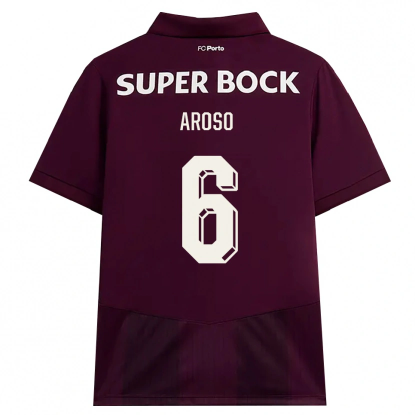 Danxen Dames Carolina Aroso #6 Bordeauxrood Wit Uitshirt Uittenue 2026/27 T-Shirt België
