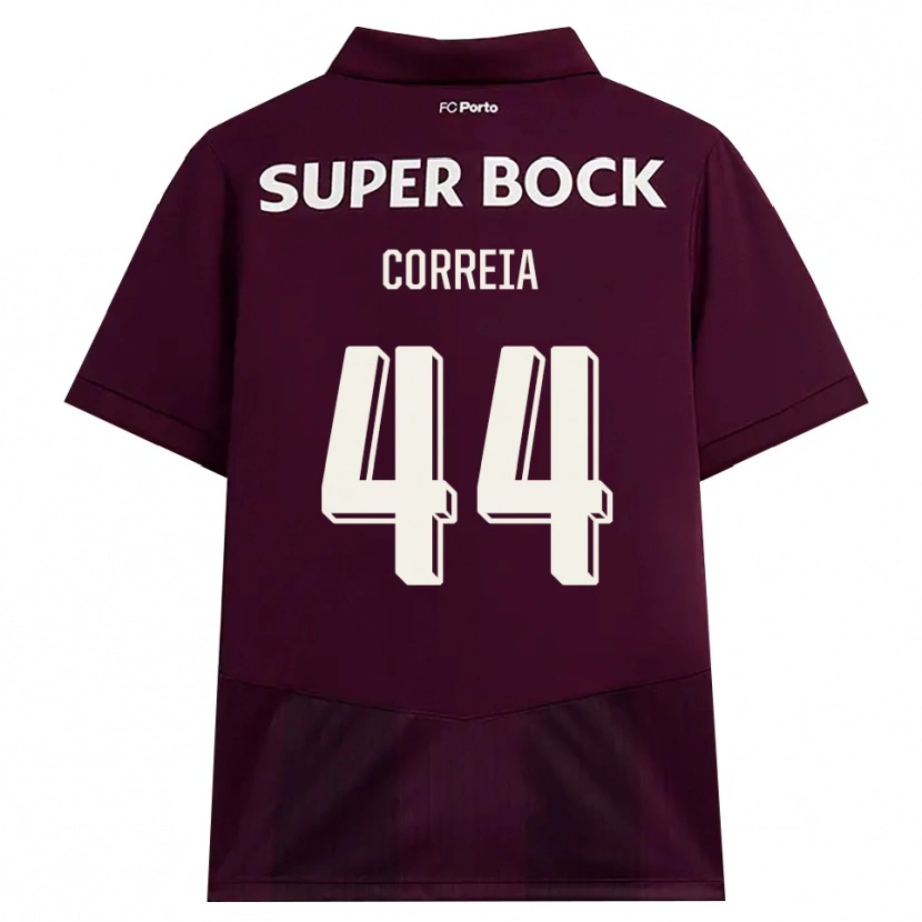 Danxen Dames Romain Correia #44 Bordeauxrood Wit Uitshirt Uittenue 2026/27 T-Shirt België