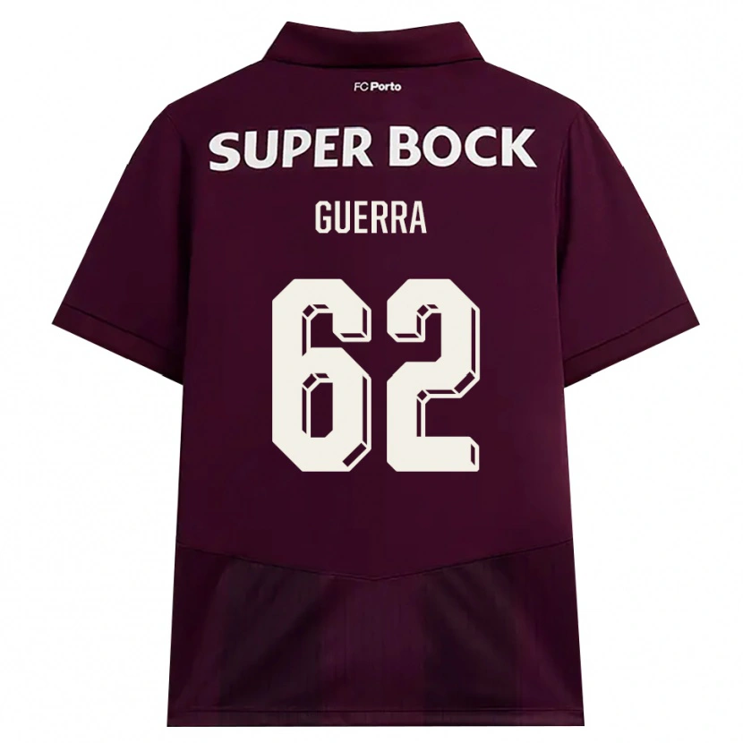 Danxen Dames Gustavo Guerra #62 Bordeauxrood Wit Uitshirt Uittenue 2026/27 T-Shirt België
