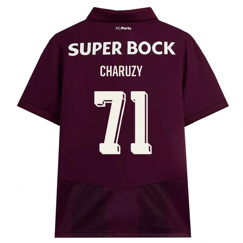 Danxen Dames Hubert Charuży #71 Bordeauxrood Wit Uitshirt Uittenue 2026/27 T-Shirt België