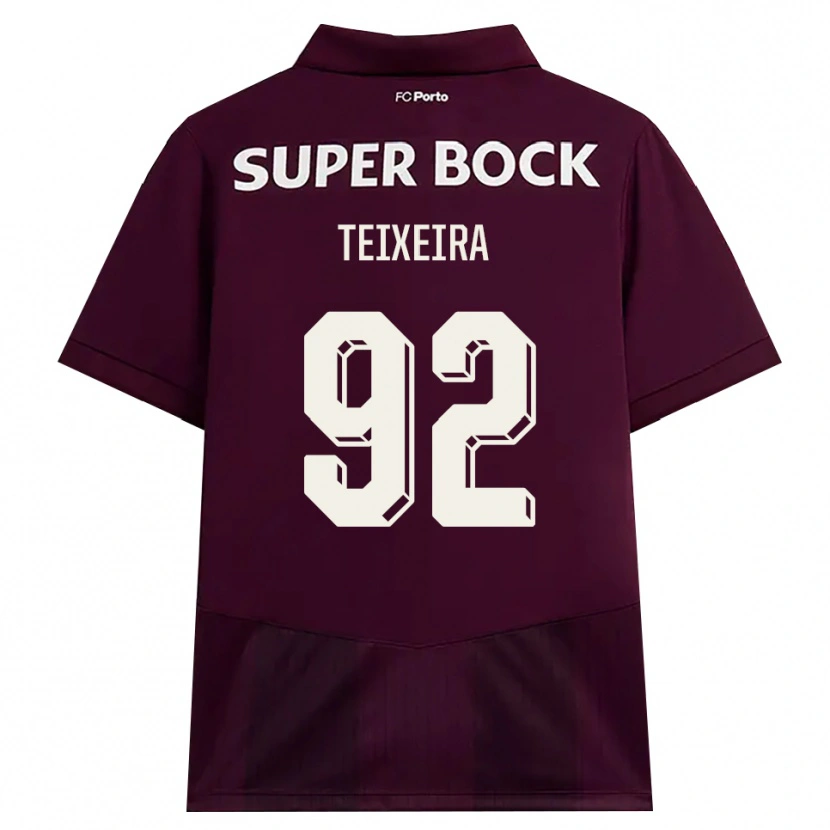 Danxen Dames João Teixeira #92 Bordeauxrood Wit Uitshirt Uittenue 2026/27 T-Shirt België