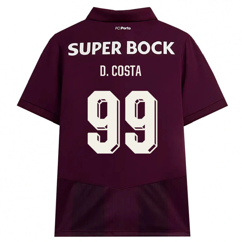 Danxen Dames Diogo Costa #99 Bordeauxrood Wit Uitshirt Uittenue 2026/27 T-Shirt België