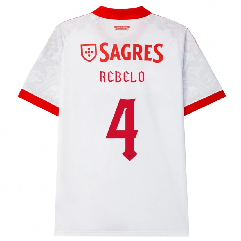 Danxen Dames Silvia Rebelo #4 Wit Rood Geel Uitshirt Uittenue 2026/27 T-Shirt België