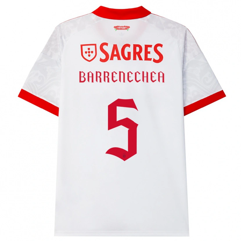Danxen Dames Enzo Barrenechea #5 Wit Rood Geel Uitshirt Uittenue 2026/27 T-Shirt België