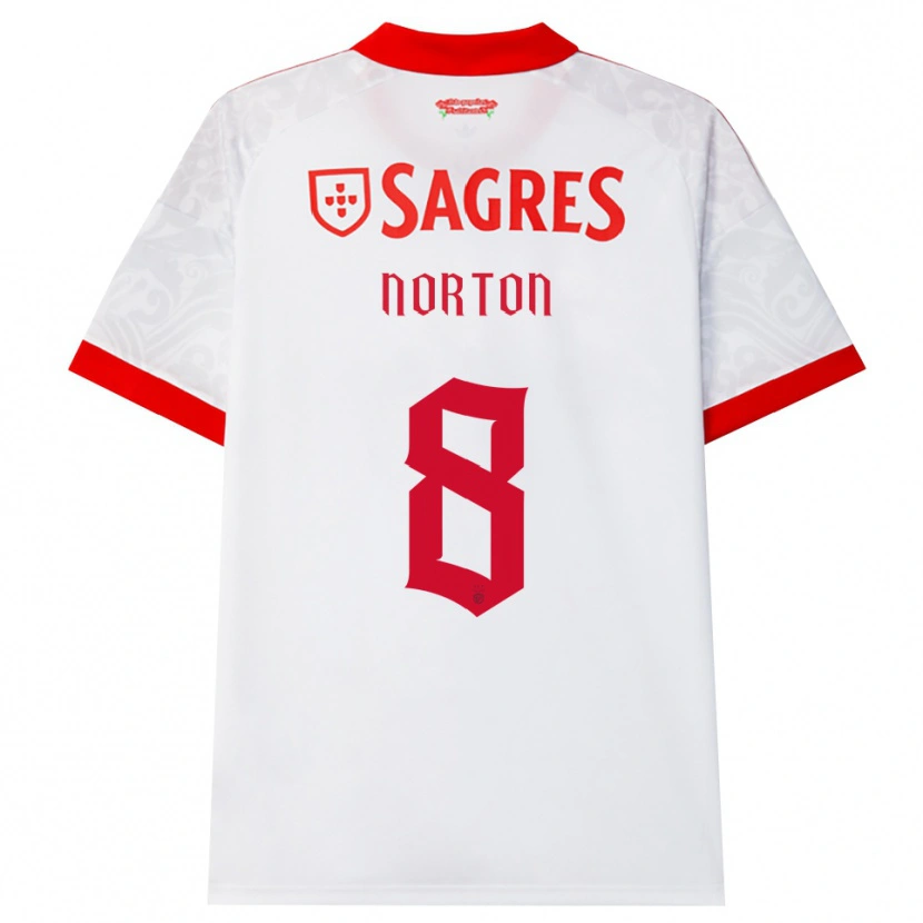 Danxen Dames Andreia Norton #8 Wit Rood Geel Uitshirt Uittenue 2026/27 T-Shirt België