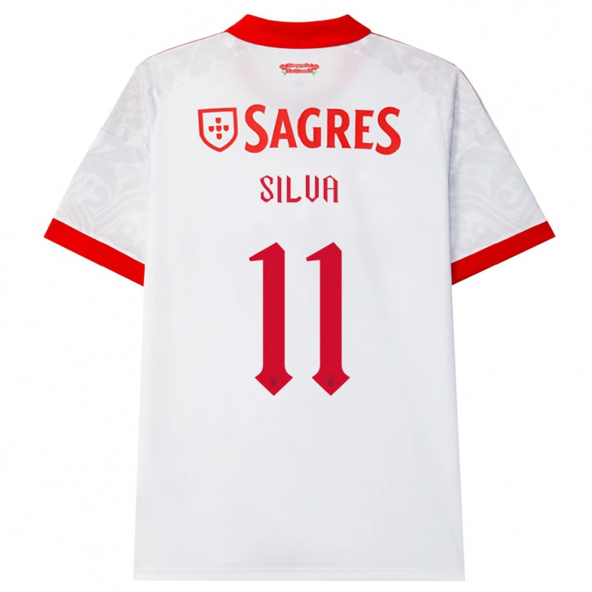 Danxen Dames Jéssica Silva #11 Wit Rood Geel Uitshirt Uittenue 2026/27 T-Shirt België