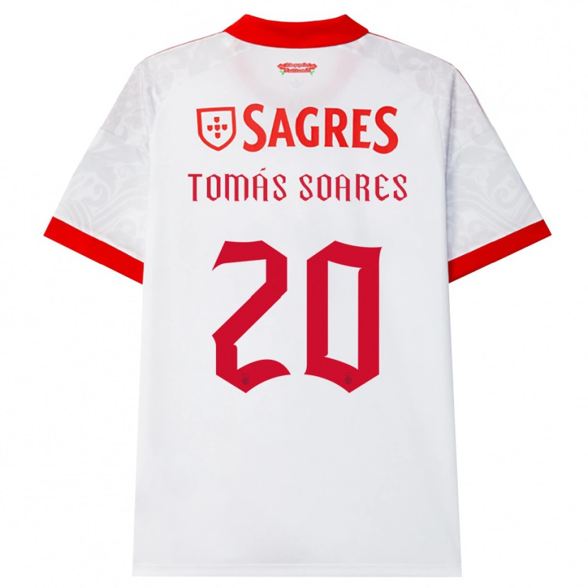 Danxen Dames Tomás Soares #20 Wit Rood Geel Uitshirt Uittenue 2026/27 T-Shirt België