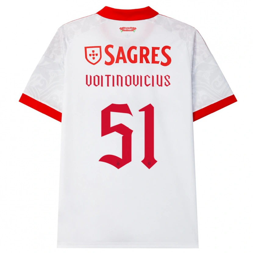 Danxen Dames Arnas Voitinovičius #51 Wit Rood Geel Uitshirt Uittenue 2026/27 T-Shirt België