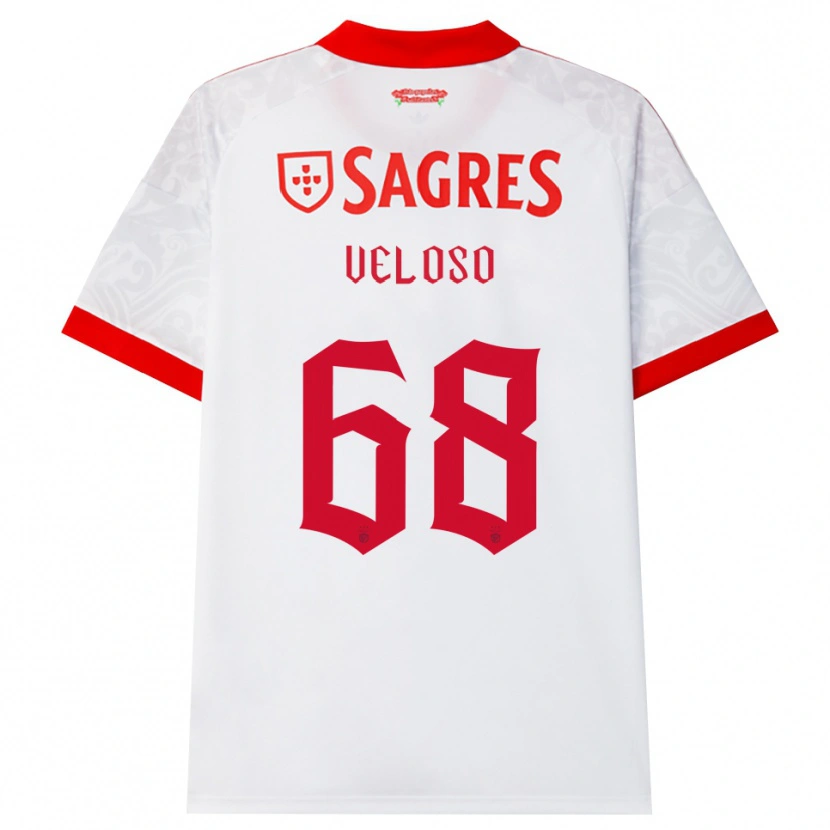 Danxen Dames João Veloso #68 Wit Rood Geel Uitshirt Uittenue 2026/27 T-Shirt België
