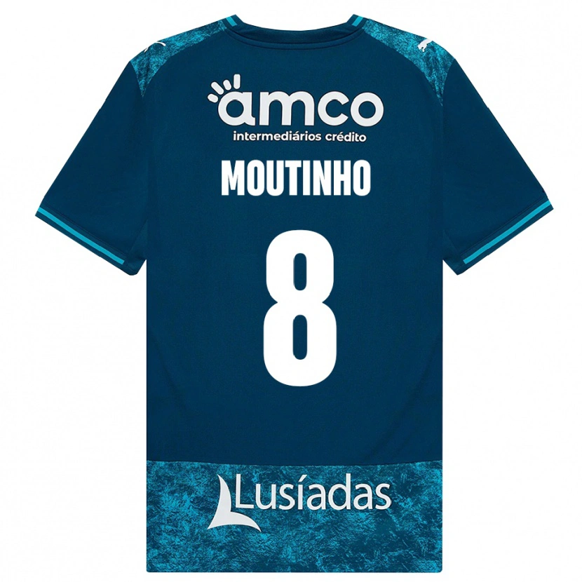 Danxen Dames João Moutinho #8 Donkerleigrijs Mediumturquoise Uitshirt Uittenue 2026/27 T-Shirt België