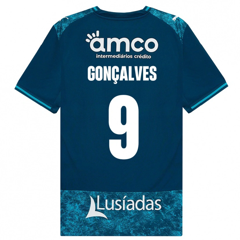 Danxen Dames João Gonçalves #9 Donkerleigrijs Mediumturquoise Uitshirt Uittenue 2026/27 T-Shirt België