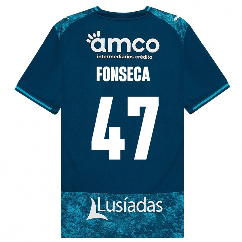 Danxen Dames Diogo Fonseca #47 Donkerleigrijs Mediumturquoise Uitshirt Uittenue 2026/27 T-Shirt België