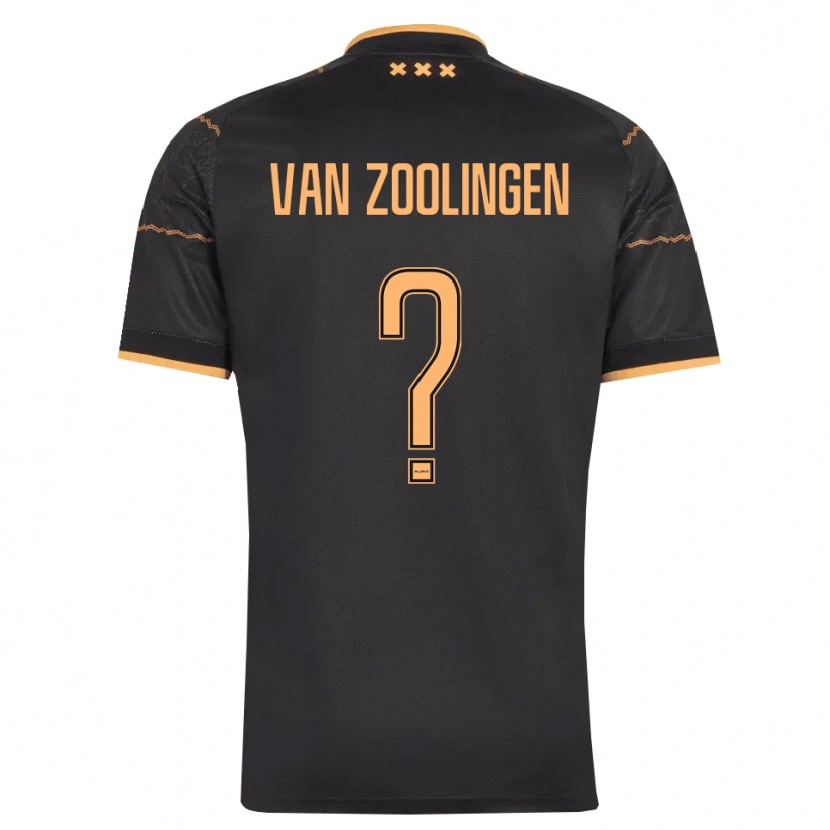 Danxen Dames Glenn Van Zoolingen #0 Zwart Oranje Uitshirt Uittenue 2026/27 T-Shirt België