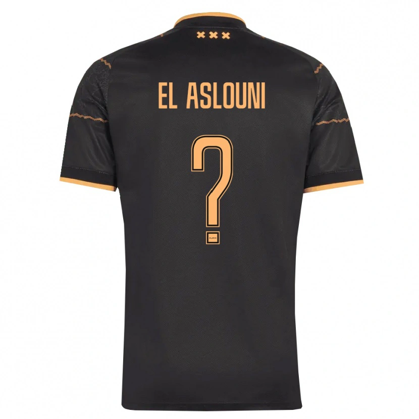 Danxen Dames Achraf El Aslouni #0 Zwart Oranje Uitshirt Uittenue 2026/27 T-Shirt België