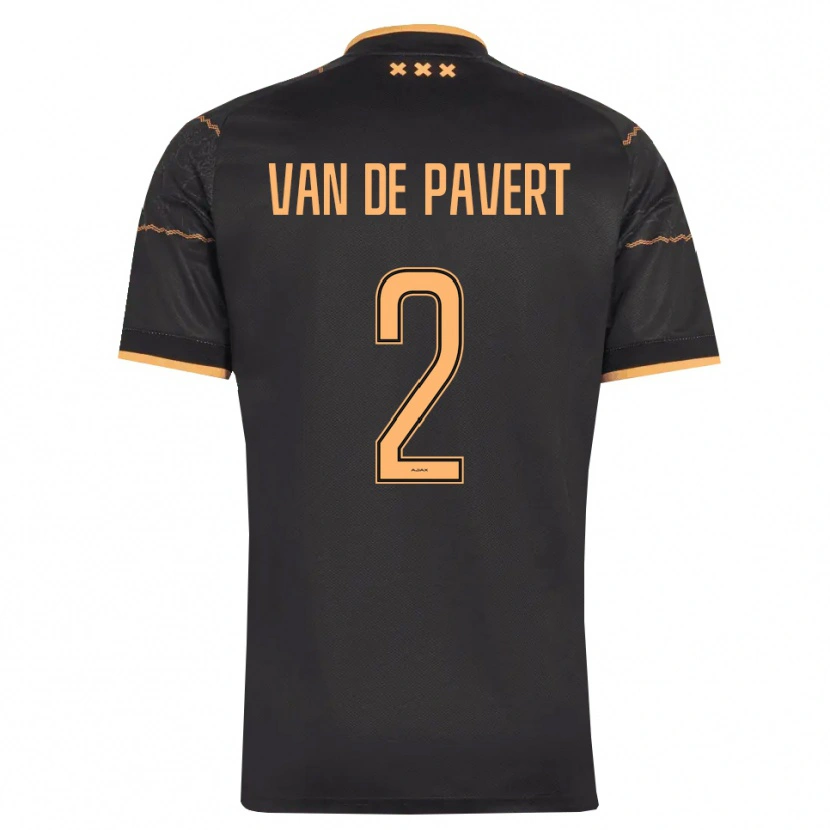 Danxen Dames Ryan Van De Pavert #2 Zwart Oranje Uitshirt Uittenue 2026/27 T-Shirt België