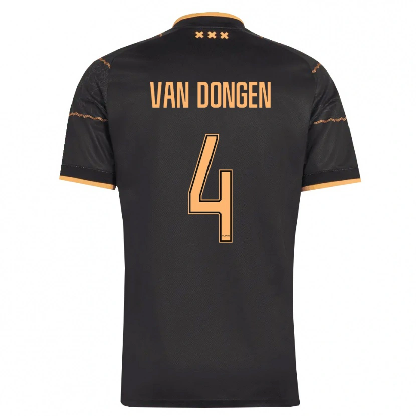 Danxen Dames Bram Van Dongen #4 Zwart Oranje Uitshirt Uittenue 2026/27 T-Shirt België