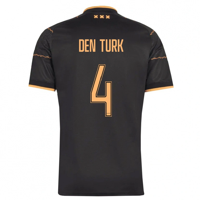 Danxen Dames Deau Den Turk #4 Zwart Oranje Uitshirt Uittenue 2026/27 T-Shirt België