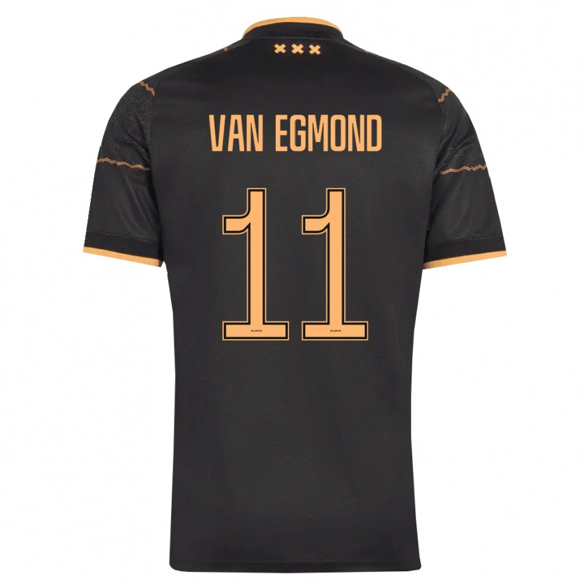Danxen Dames Bo Van Egmond #11 Zwart Oranje Uitshirt Uittenue 2026/27 T-Shirt België