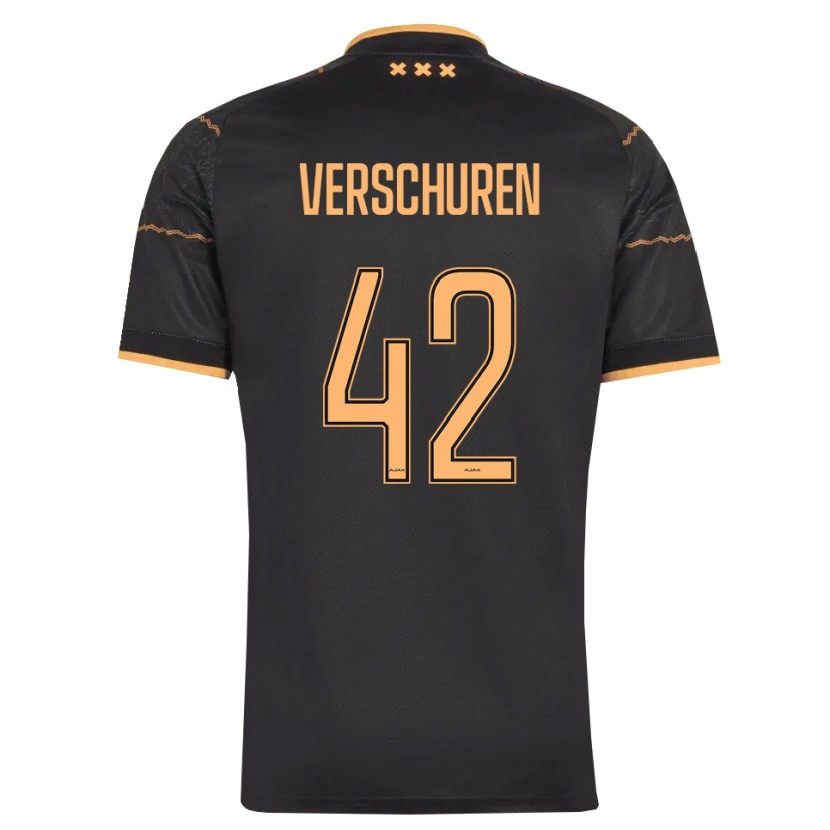 Danxen Dames Nick Verschuren #42 Zwart Oranje Uitshirt Uittenue 2026/27 T-Shirt België