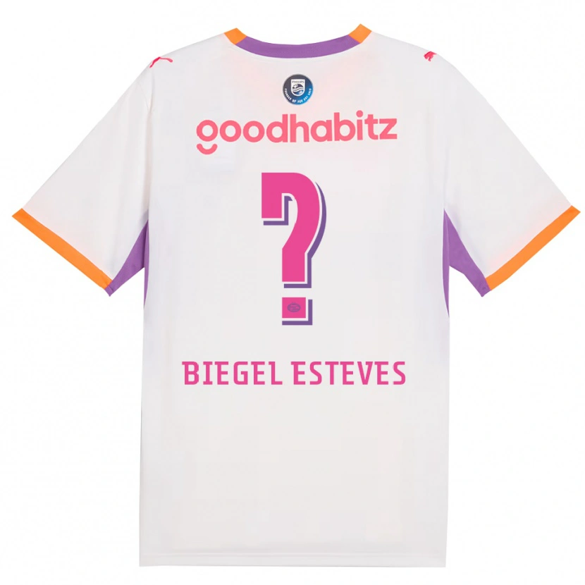 Danxen Dames Moon Biegel Esteves #0 Wit Paars Oranje Uitshirt Uittenue 2026/27 T-Shirt België