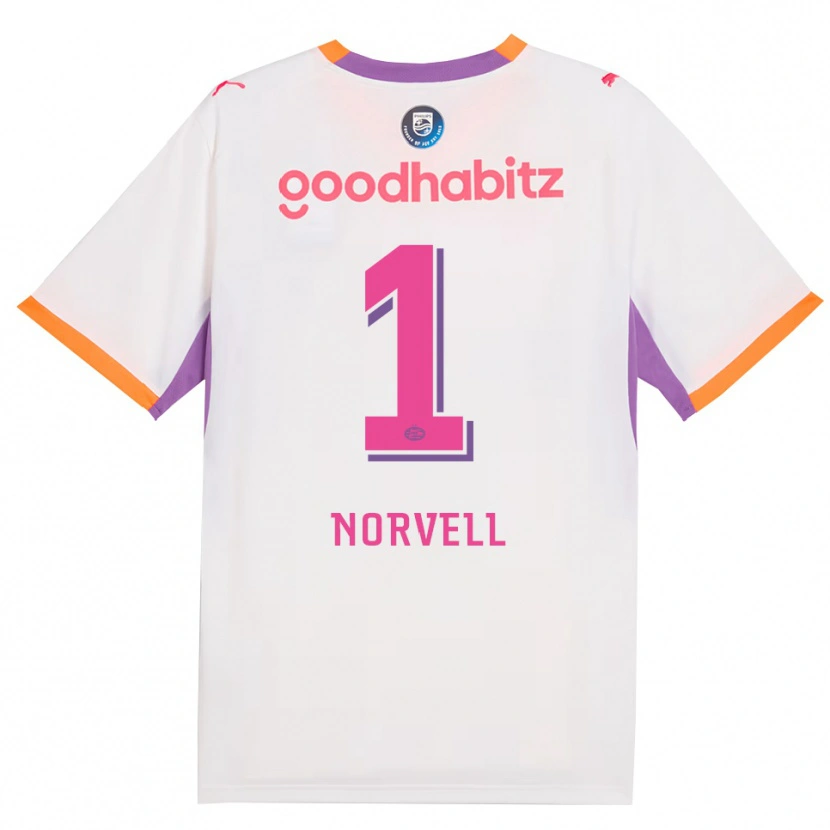Danxen Dames Jaden Norvell #1 Wit Paars Oranje Uitshirt Uittenue 2026/27 T-Shirt België