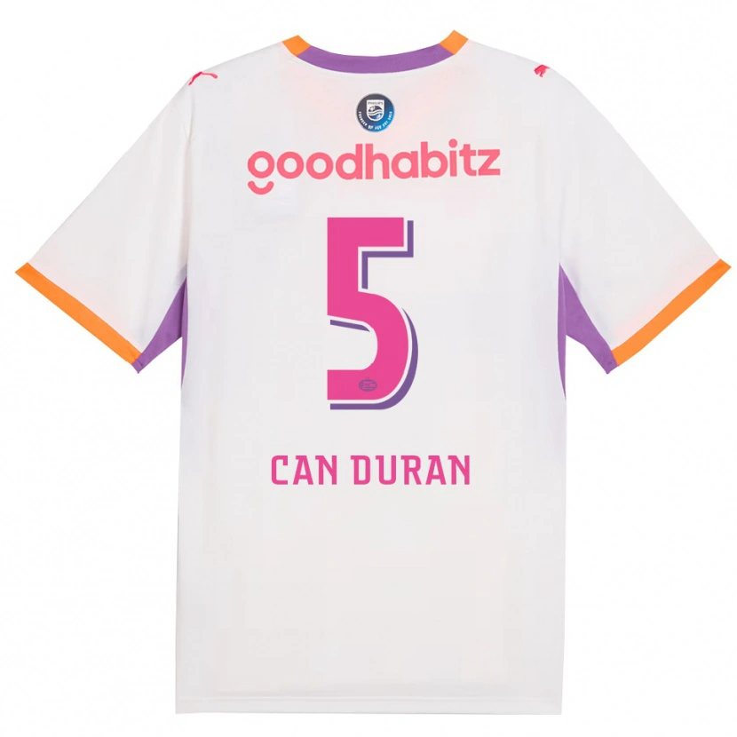 Danxen Dames Emre Can Duran #5 Wit Paars Oranje Uitshirt Uittenue 2026/27 T-Shirt België