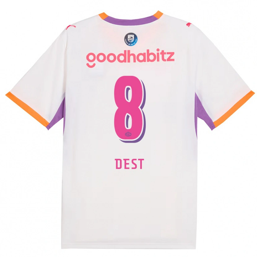 Danxen Dames Sergiño Dest #8 Wit Paars Oranje Uitshirt Uittenue 2026/27 T-Shirt België