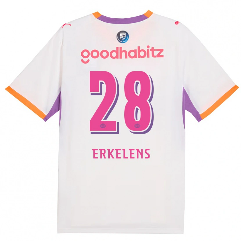 Danxen Dames Kwint Erkelens #28 Wit Paars Oranje Uitshirt Uittenue 2026/27 T-Shirt België