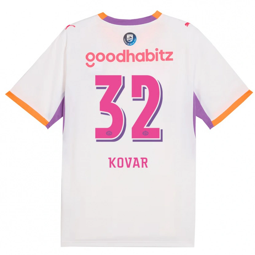 Danxen Dames Matej Kovar #32 Wit Paars Oranje Uitshirt Uittenue 2026/27 T-Shirt België