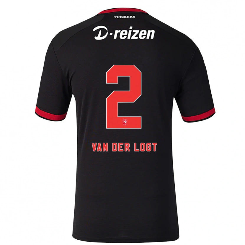 Danxen Dames Jim Van Der Logt #2 Rood Wit Zwart Uitshirt Uittenue 2026/27 T-Shirt België