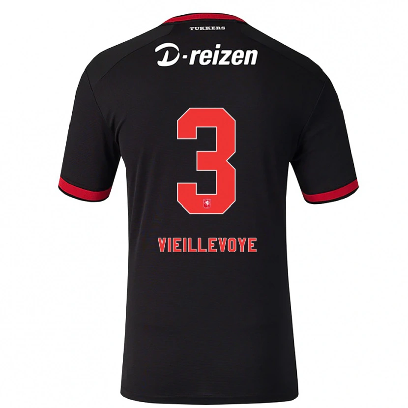 Danxen Dames Luka Vieillevoye #3 Rood Wit Zwart Uitshirt Uittenue 2026/27 T-Shirt België
