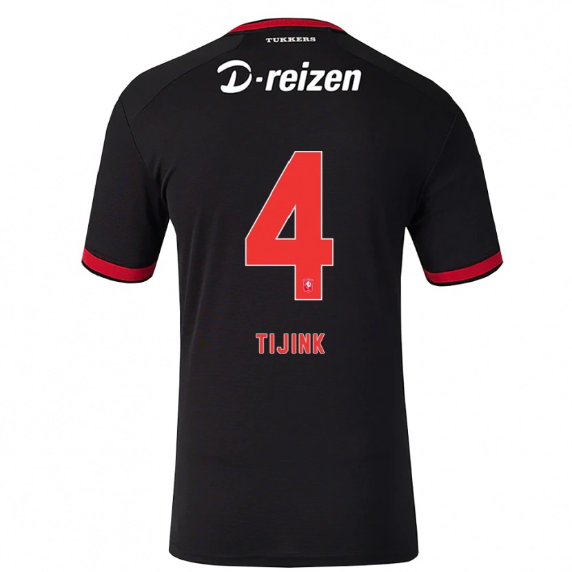 Danxen Dames Jop Tijink #4 Rood Wit Zwart Uitshirt Uittenue 2026/27 T-Shirt België