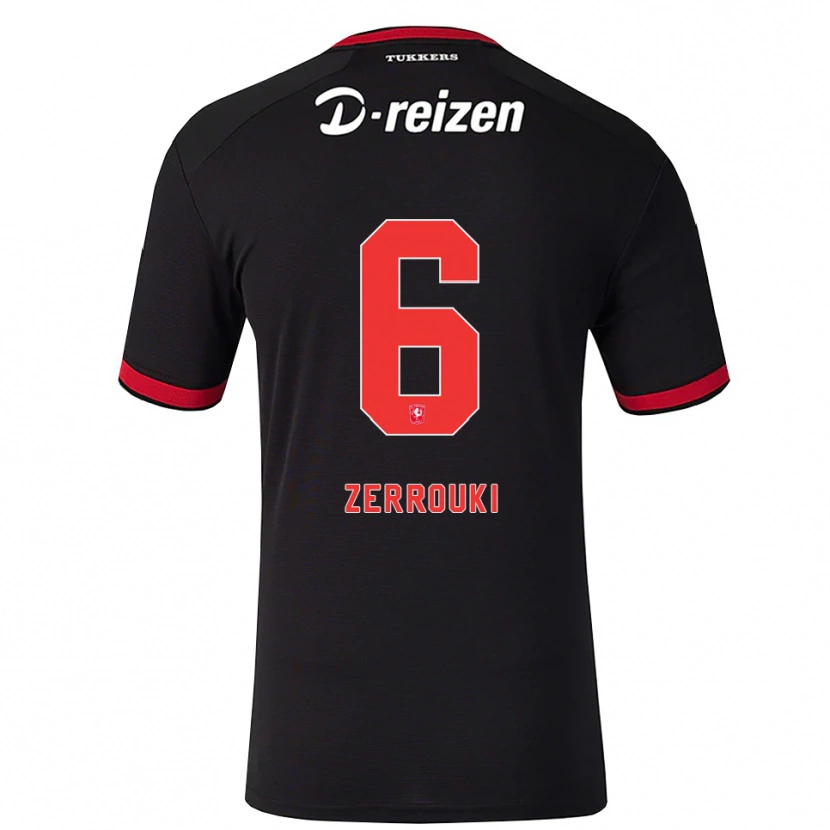 Danxen Dames Ramiz Zerrouki #6 Rood Wit Zwart Uitshirt Uittenue 2026/27 T-Shirt België