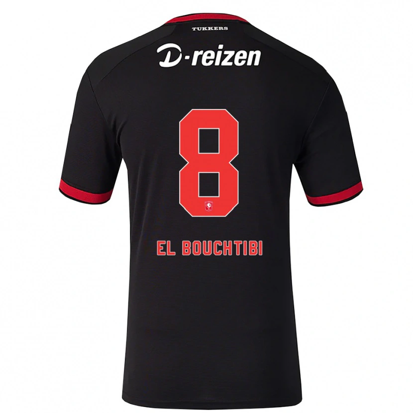 Danxen Dames Ilias El Bouchtibi #8 Rood Wit Zwart Uitshirt Uittenue 2026/27 T-Shirt België