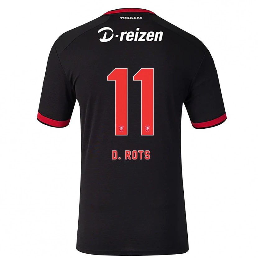 Danxen Dames Daan Rots #11 Rood Wit Zwart Uitshirt Uittenue 2026/27 T-Shirt België