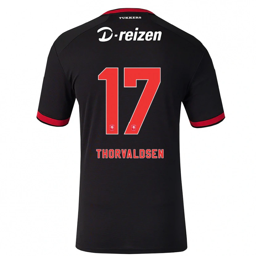 Danxen Dames Filip Thorvaldsen #17 Rood Wit Zwart Uitshirt Uittenue 2026/27 T-Shirt België