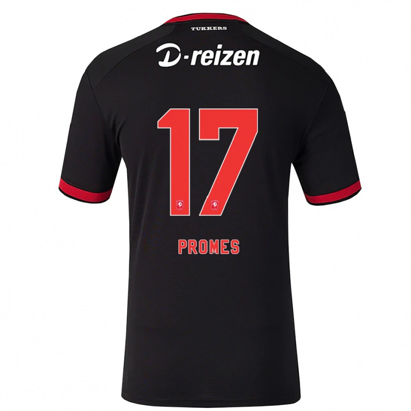 Danxen Dames Rodrigo Promes #17 Rood Wit Zwart Uitshirt Uittenue 2026/27 T-Shirt België