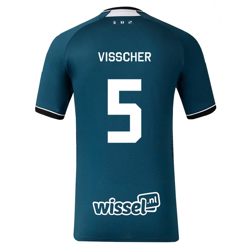 Danxen Dames Amber Visscher #5 Donkerleigrijs Wit Uitshirt Uittenue 2026/27 T-Shirt België