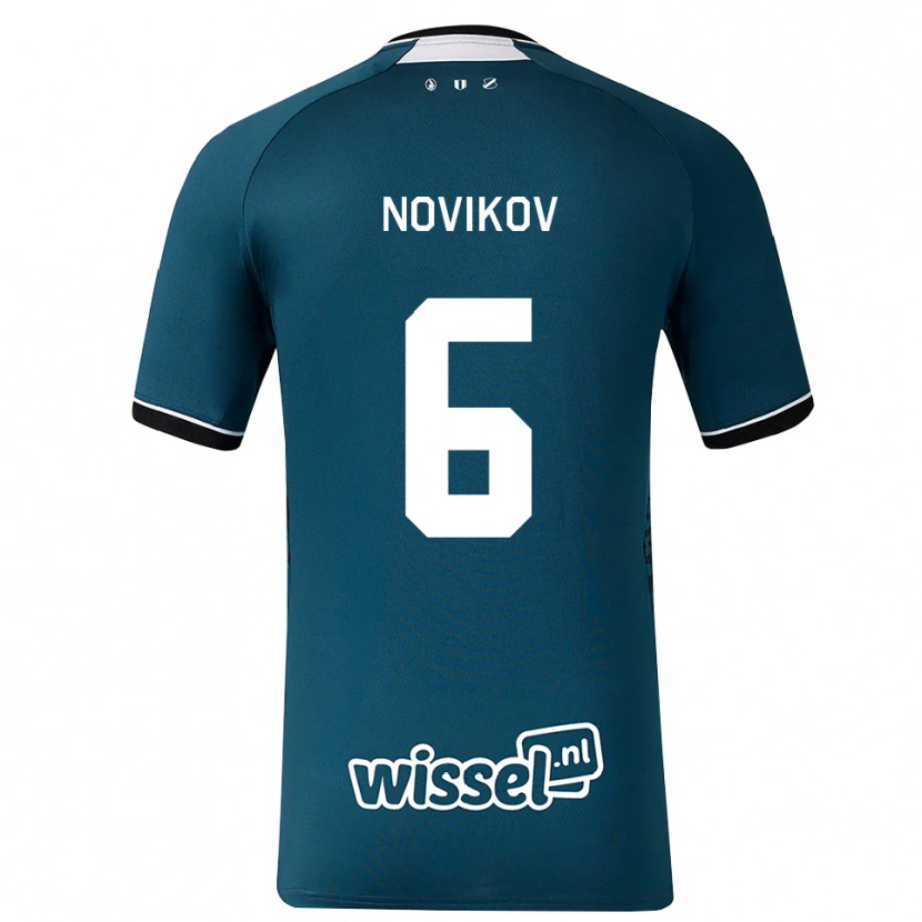 Danxen Dames Serge Novikov #6 Donkerleigrijs Wit Uitshirt Uittenue 2026/27 T-Shirt België