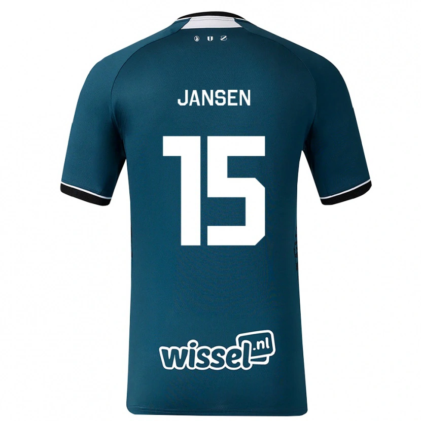 Danxen Dames Scott Jansen #15 Donkerleigrijs Wit Uitshirt Uittenue 2026/27 T-Shirt België