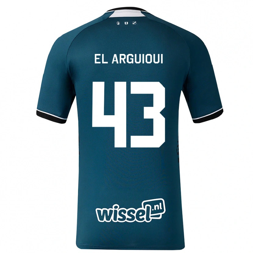 Danxen Dames Rafik El Arguioui #43 Donkerleigrijs Wit Uitshirt Uittenue 2026/27 T-Shirt België