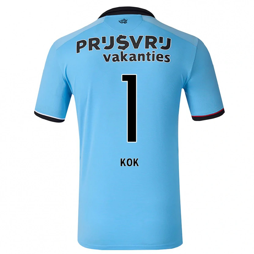 Danxen Dames Stefan Kok #1 Diephemelsblauw Zwart Rood Uitshirt Uittenue 2026/27 T-Shirt België