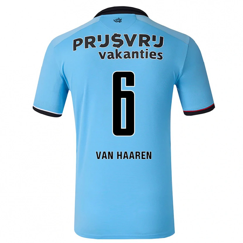 Danxen Dames Danny Van Haaren #6 Diephemelsblauw Zwart Rood Uitshirt Uittenue 2026/27 T-Shirt België
