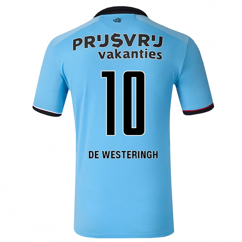Danxen Dames Kirsten Van De Westeringh #10 Diephemelsblauw Zwart Rood Uitshirt Uittenue 2026/27 T-Shirt België