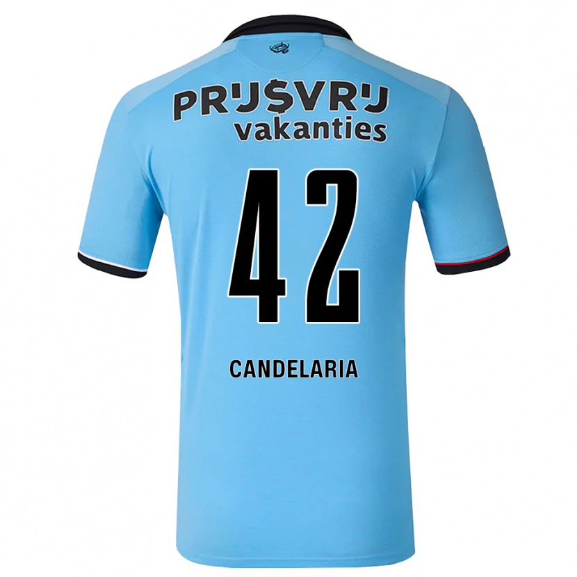 Danxen Dames Jayden Candelaria #42 Diephemelsblauw Zwart Rood Uitshirt Uittenue 2026/27 T-Shirt België