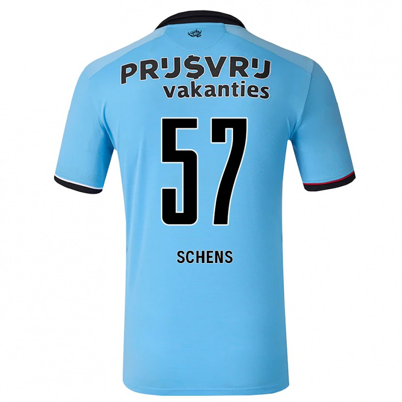Danxen Dames Twan Schens #57 Diephemelsblauw Zwart Rood Uitshirt Uittenue 2026/27 T-Shirt België
