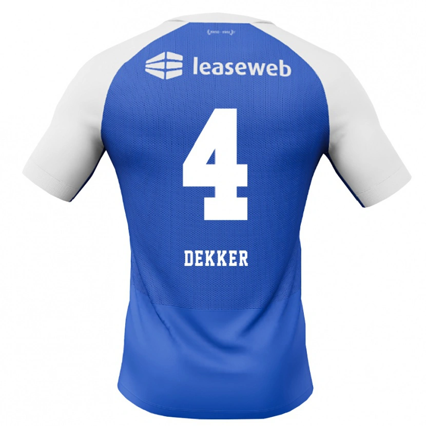 Danxen Dames Maxim Dekker #4 Hemelsblauw Rood Wit Uitshirt Uittenue 2026/27 T-Shirt België