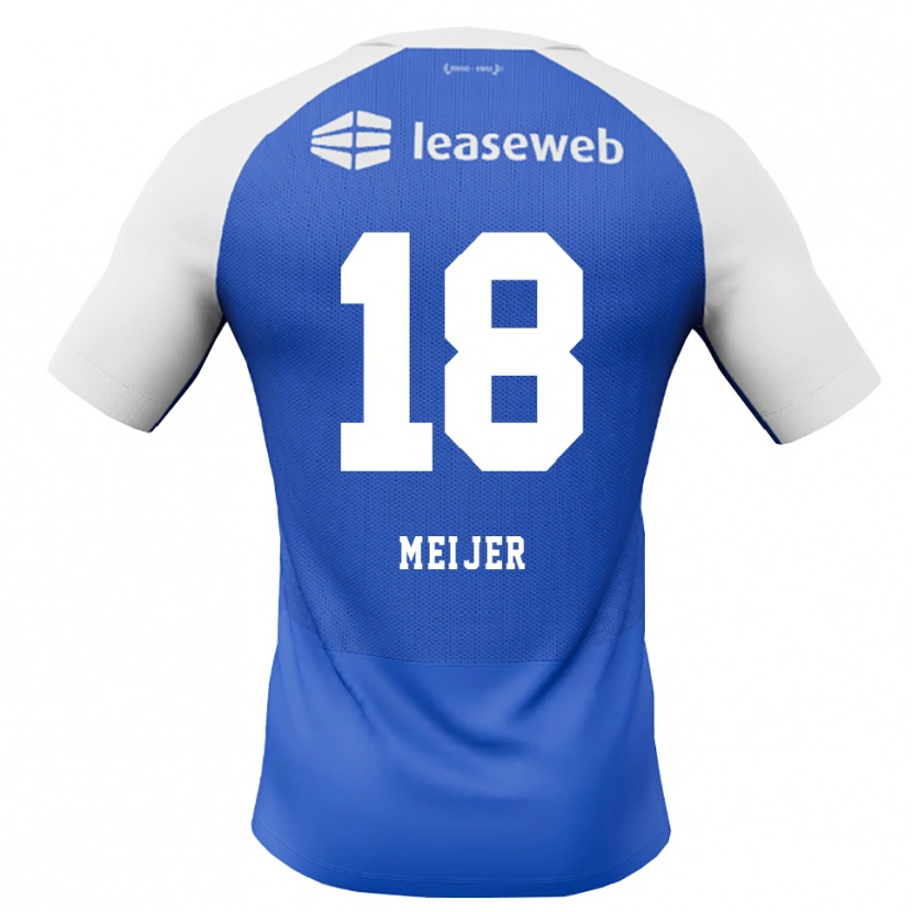 Danxen Dames Noah Meijer #18 Hemelsblauw Rood Wit Uitshirt Uittenue 2026/27 T-Shirt België